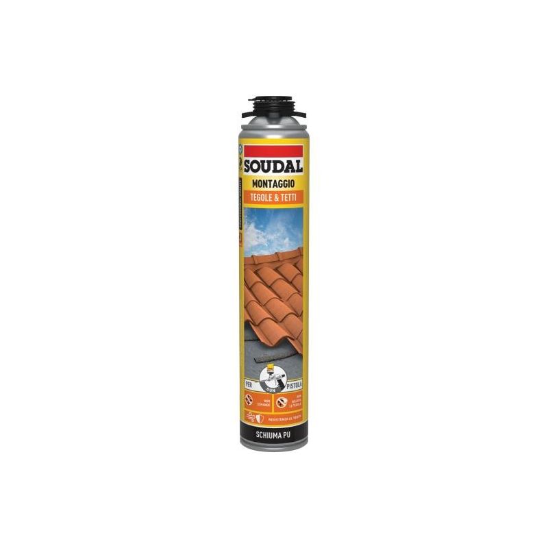 Schiuma poliuretanica tegole e coppi Soudal 750 ml